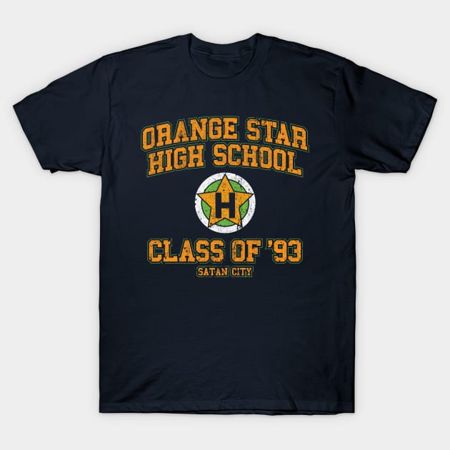 Orange Star High School Class of 93 (Variant) T-Shirt by huckblade